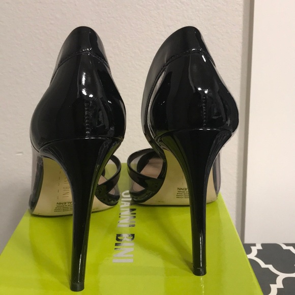 Gianni Bini Shoes Gianni Bini Patent Leather And Clear Pumps Poshmark